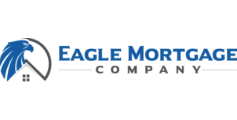 Logo of Eagle Mortgage Company featuring an eagle head and house roof design, showcasing the creativity akin to Ceemi Agency's approach in digital marketing.