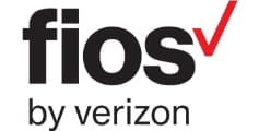 The Fios by Verizon logo, enhanced with a bold red checkmark above the letter 's', serves as a distinctive symbol in digital marketing, highlighting brand reliability and innovative communication.