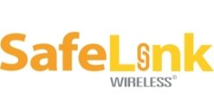 Logo of SafeLink Wireless with the "L" cleverly designed to resemble chain links, capturing the brand's connectivity spirit. Perfect for showcasing in digital marketing campaigns by agencies like Ceemi Agency, emphasizing innovation and seamless communication.