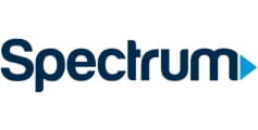 Logo with the word "Spectrum" in dark blue, featuring a stylized blue triangle on the right, perfectly capturing the dynamic spirit of digital marketing.