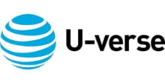 AT&T U-verse logo featuring a blue globe icon and black text on a white background, showcasing the brand’s commitment to innovation and connectivity—a perfect match for any digital marketing dealership.